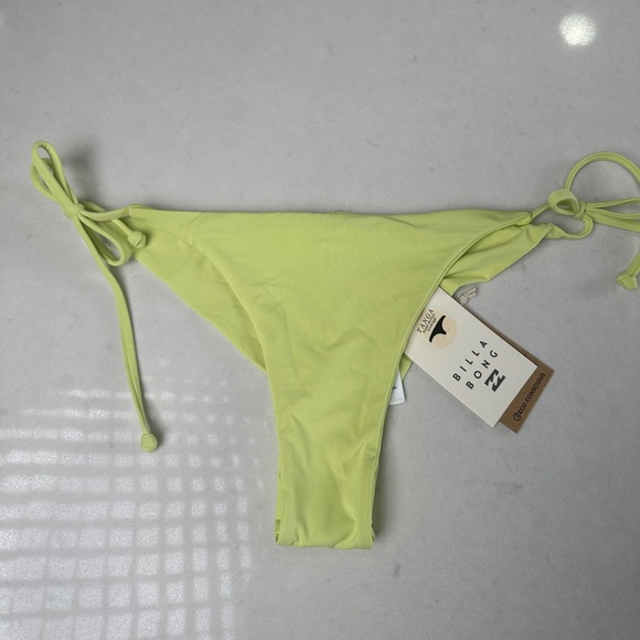 Billabong sol searcher lime green yellow tie bikini vacation summer NWT M & L - Picture 9 of 12
